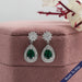 Pear Shape Emerald Drop Earrings
