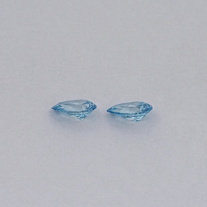 Fancy Vivid Blue Pear Lab Diamond Matching Pair