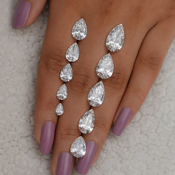 Certified Pear Cut Lab Grown Diamond