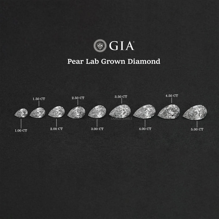 Certified Pear Cut Lab Grown Diamond