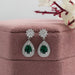 pear shaped emerald drop earrings