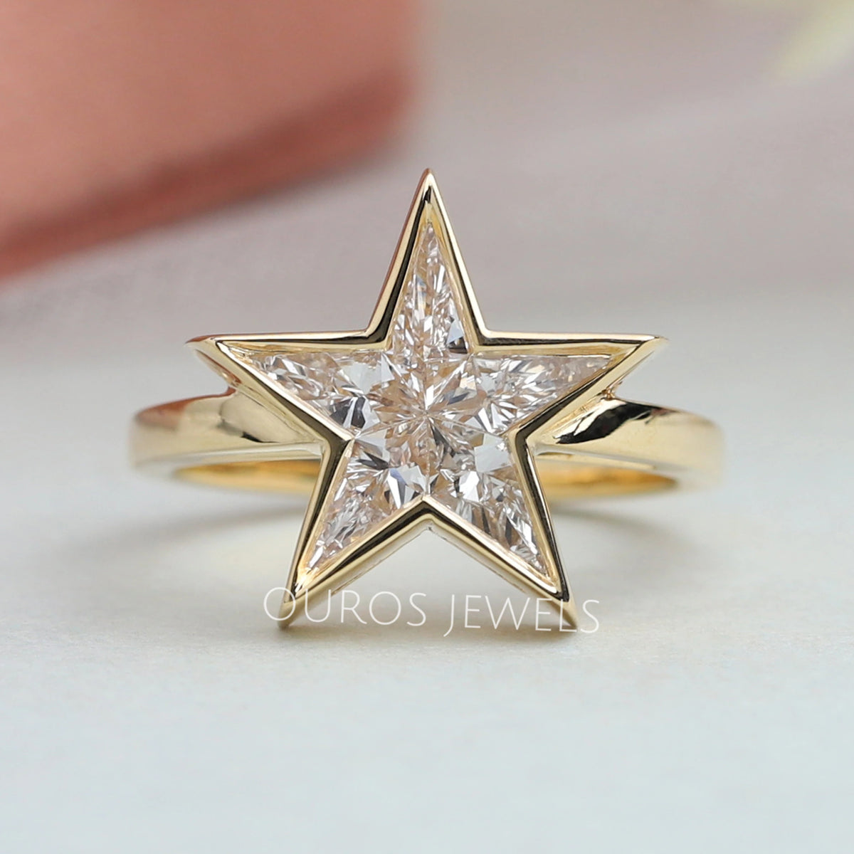 Star Shaped Diamond Ring Ouros Jewels