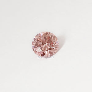 Pink Round Lab Grown Loose Diamond