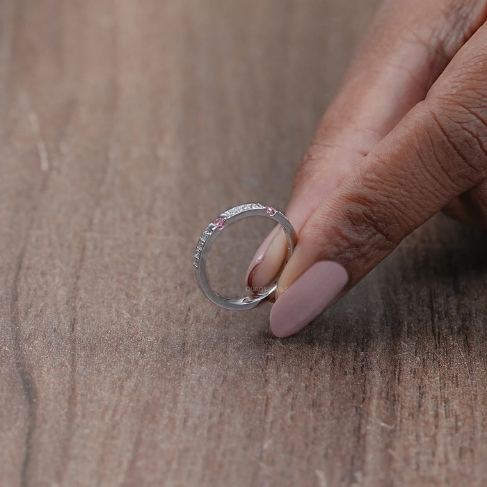 Round Cut Lab Diamond Stacking Band