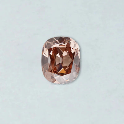 Fancy Pinkish Brown Cushion Cut Lab Diamond