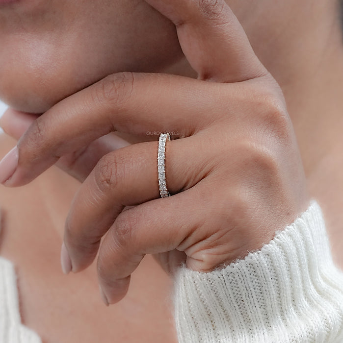 Princess Cut Lab Diamond Full Eternity Band