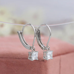 Princess Cut Drop And Dangle Earring