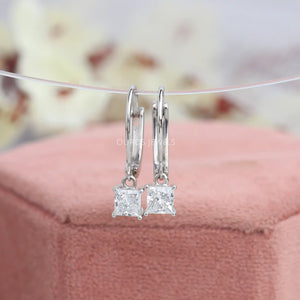 Princess Cut Drop And Dangle Earring