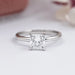 front view of princess cut certified lab diamond engagement ring