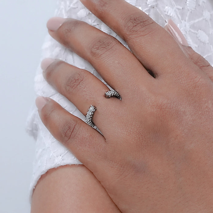 Open Cuff Princess Lab Diamond Eternity Band