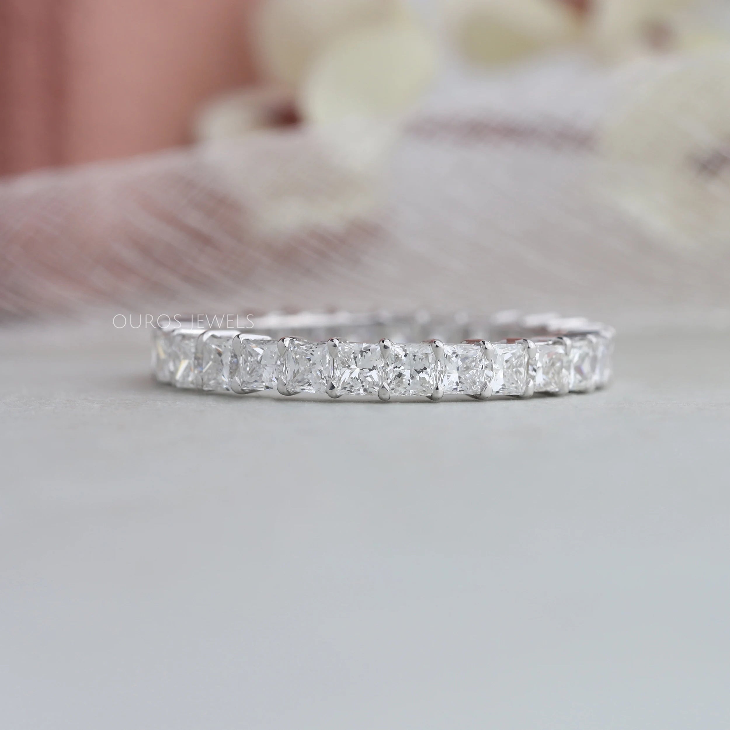 Princess Cut Lab Diamond Full Eternity Band