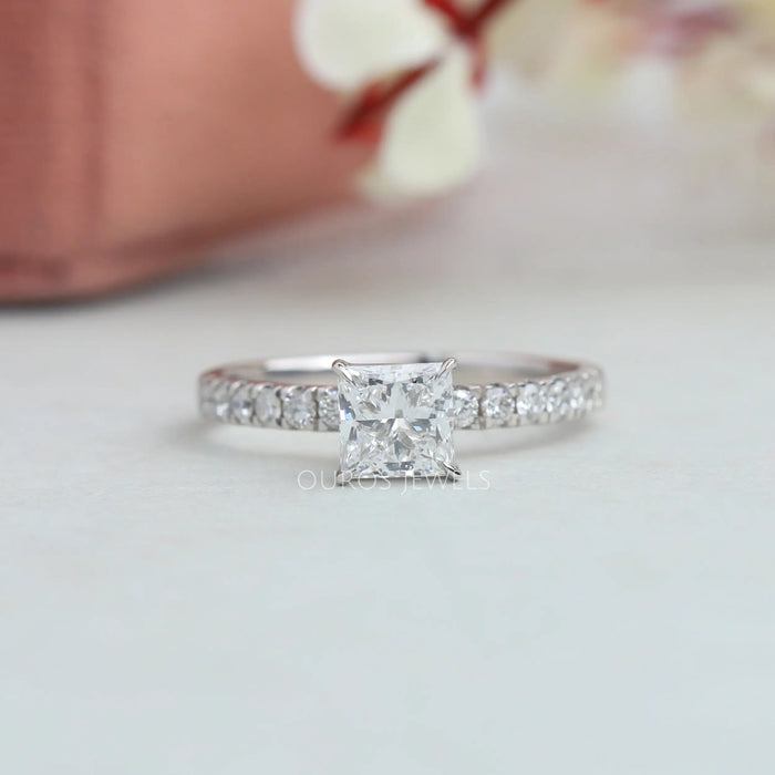 Princess Cut Solitaire Engagement Ring - Diamondrensu