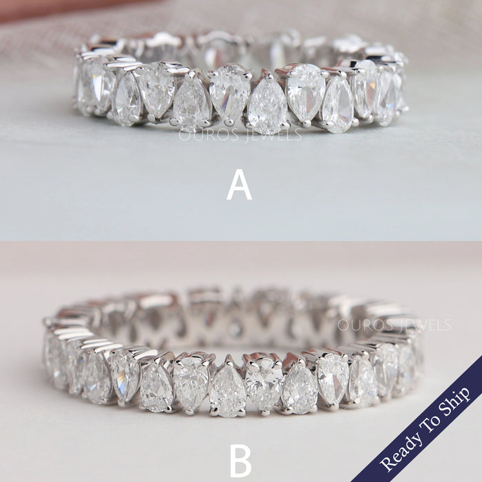 Pear Cut Full Eternity Wedding Band