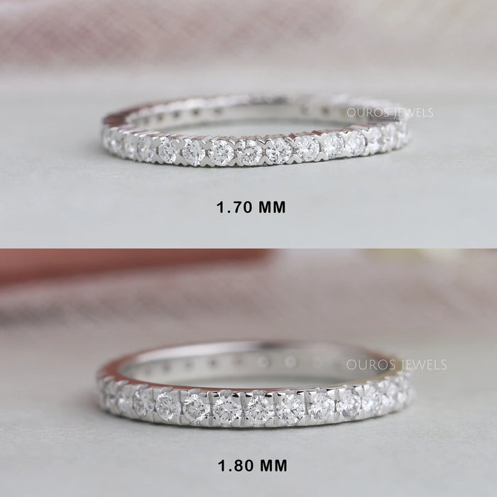 1.80 MM Round Cut Lab Diamond Eternity Wedding Band