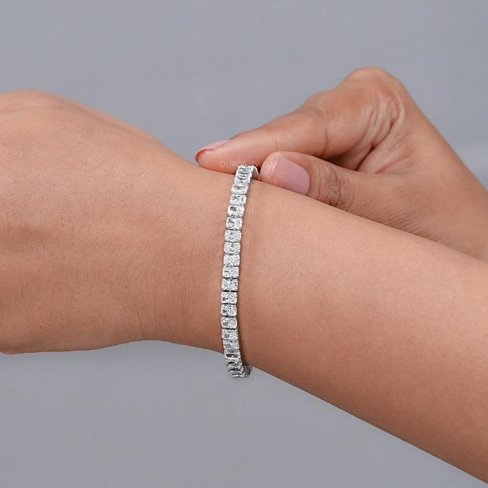 Radiant Cut Lab Grown Diamond Tennis Bracelet