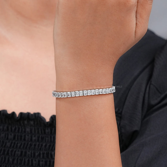 Radiant Cut Lab Grown Diamond Tennis Bracelet