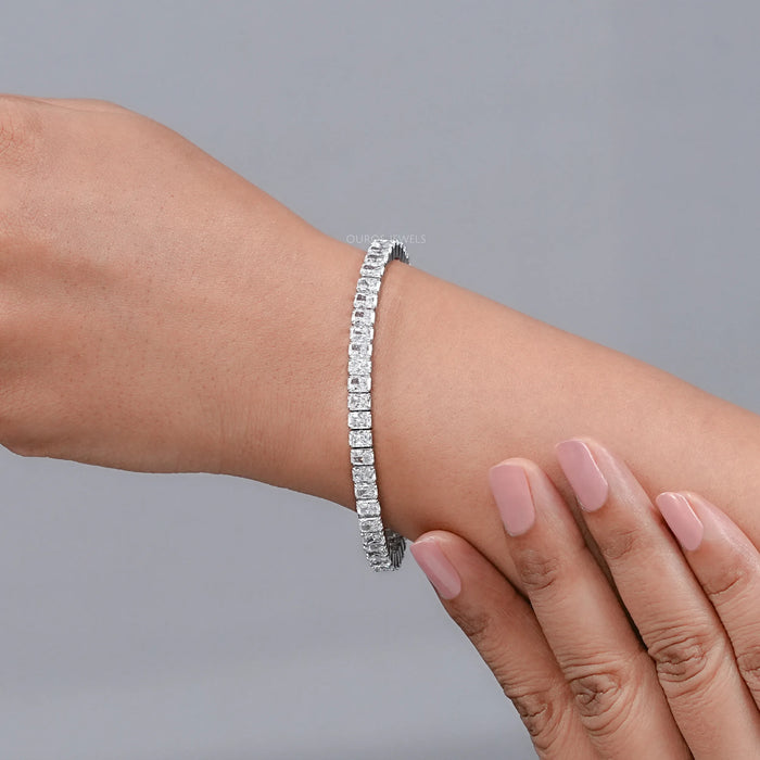 Radiant Cut Lab Grown Diamond Tennis Bracelet