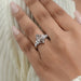 champagne marquise-cut lab diamond solitaire accent wedding ring in finger