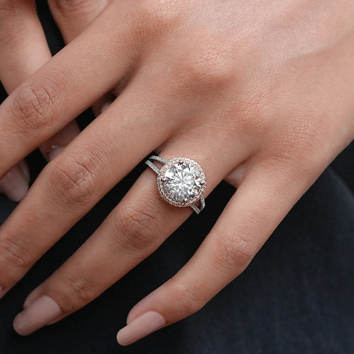 Round Cut Diamond Engagement Ring- Katie Holmes Edition