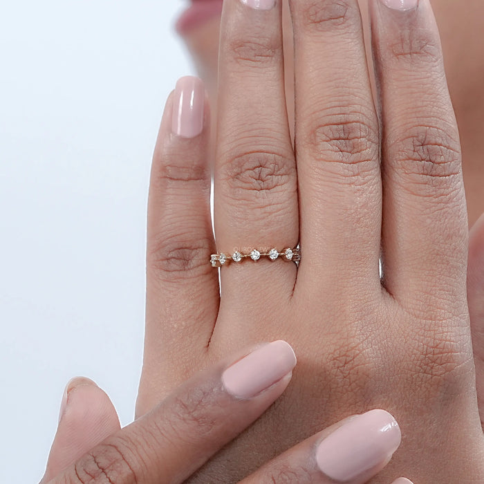 Seven Stone Round Lab Diamond Engagement Ring