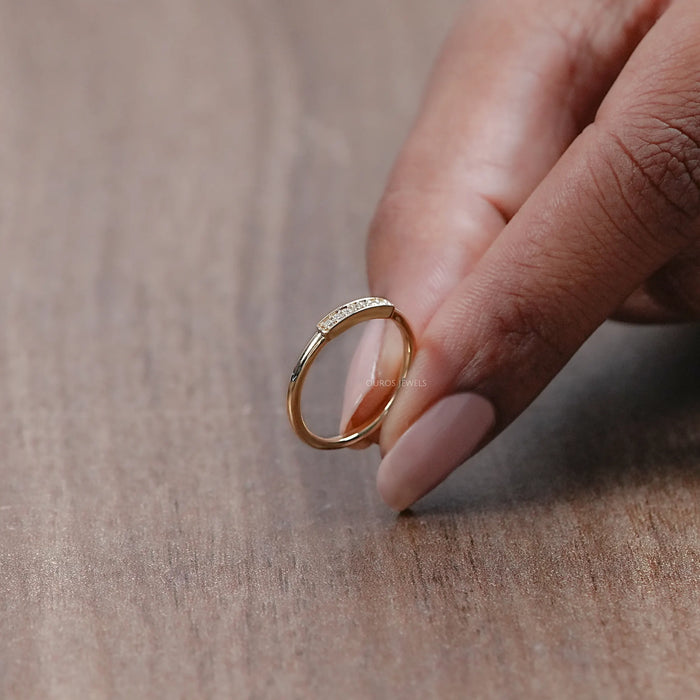 Round Lab Diamond Dainty Wedding Ring