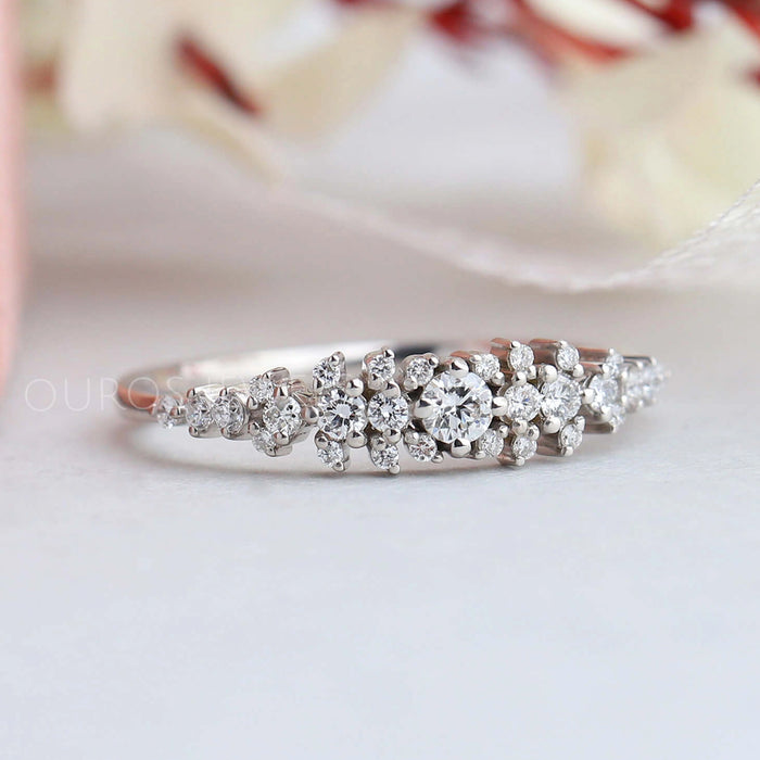 Cluster Round Shape  Lab Diamond Ring