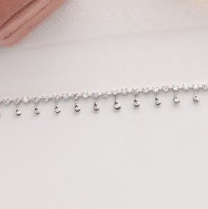 Round Shape Lab Diamond Teardrop Bracelet