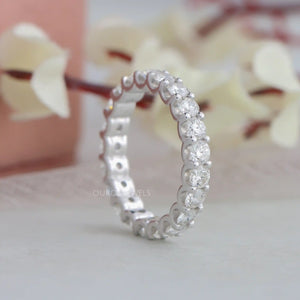 Round Cut  Diamond Eternity Wedding Band 