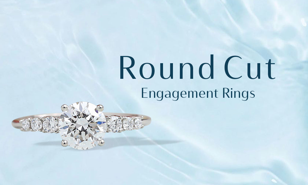 Image showing Round Cut Lab-Grown Diamond Wedding ring set,curved band and halo setting engagement rings