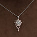 [Flower Shape Cluster Diamond Pendant]-[Ouros Jewels]