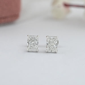 IGI Certified Radiant Cut Lab Grown Diamond Stud