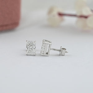 IGI Certified Radiant Cut Lab Grown Diamond Stud