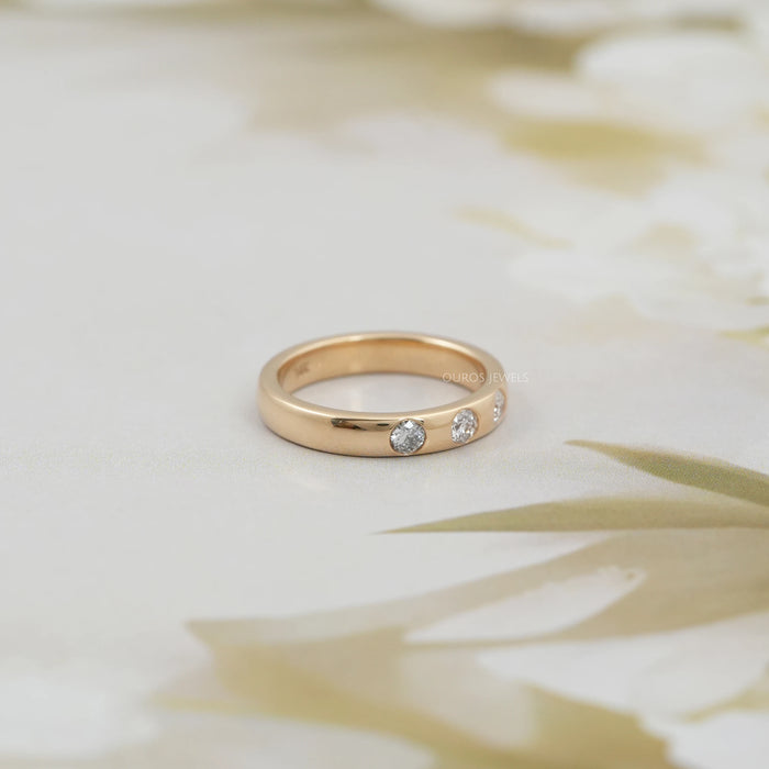 Gypsy Set Diamond Wedding Band