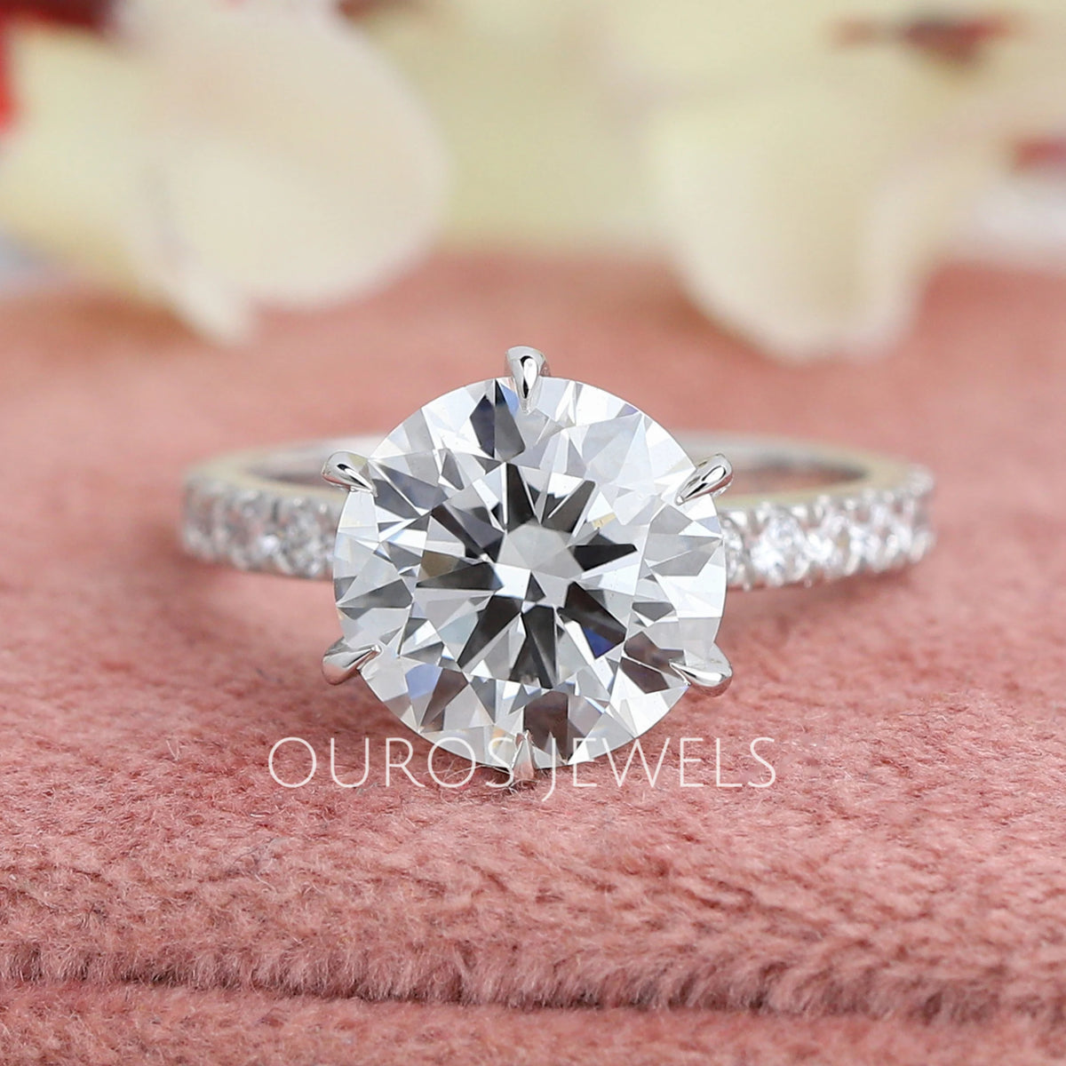 Prong Round Diamond Solitaire Ring — Ouros Jewels
