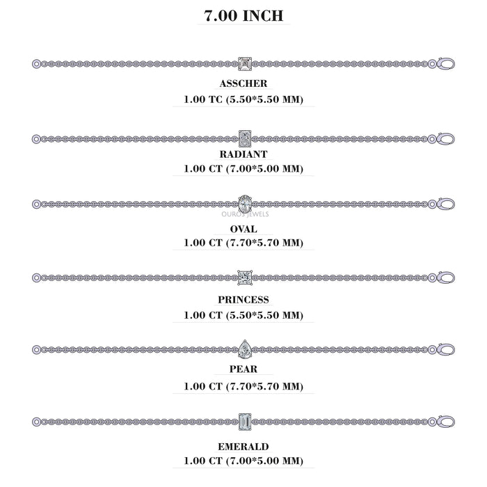 Brilliant Cut Lab Diamond Solitaire Bracelet