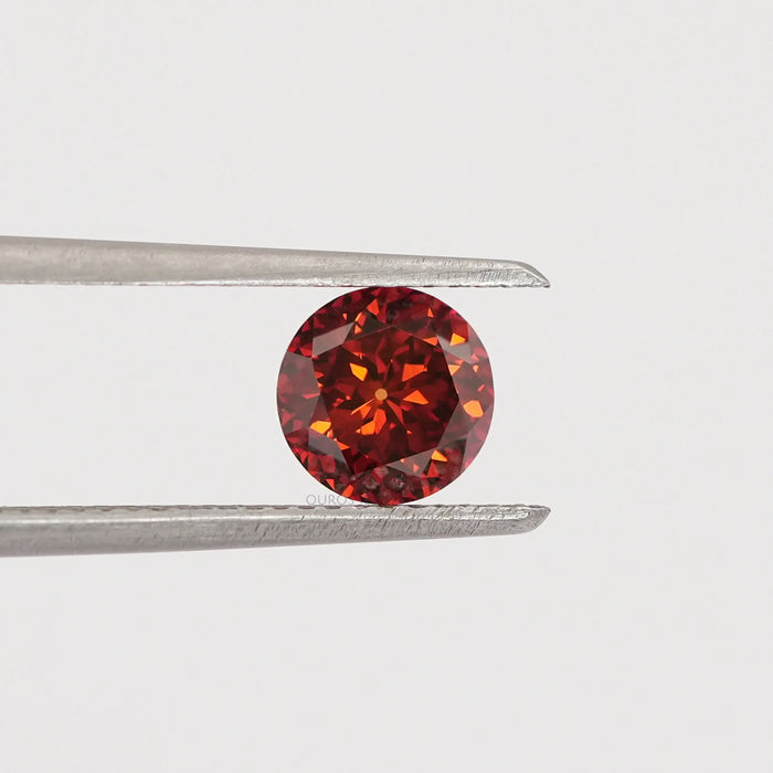 red round portuguese cut lab diamond 
