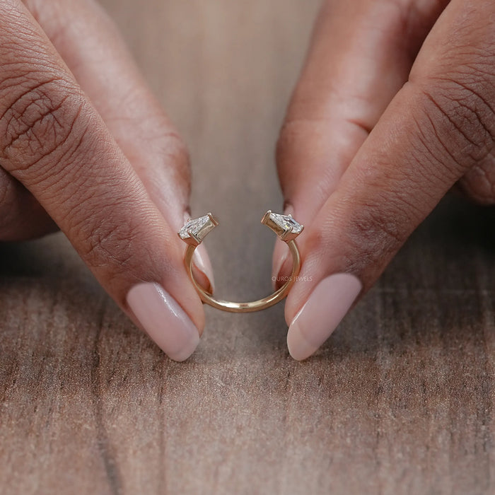 Open Cuff Lab Diamond Dainty Ring