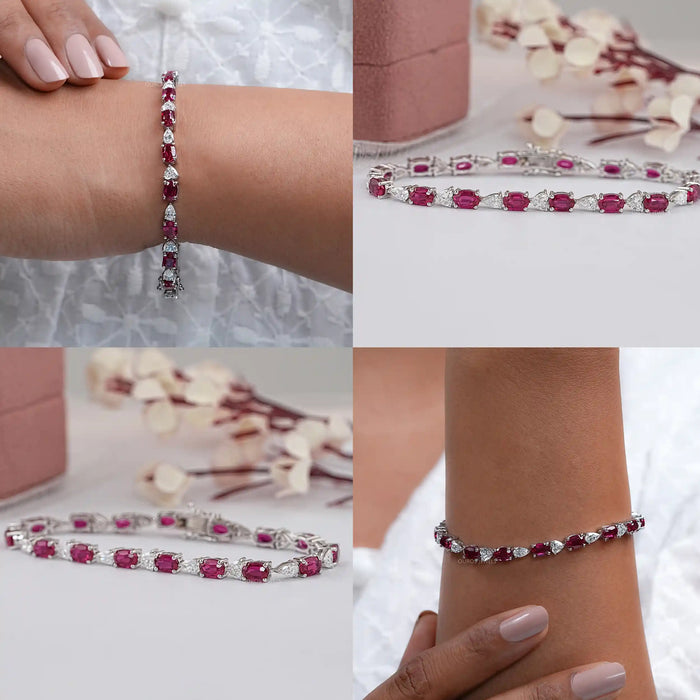 oval ruby bracelet 