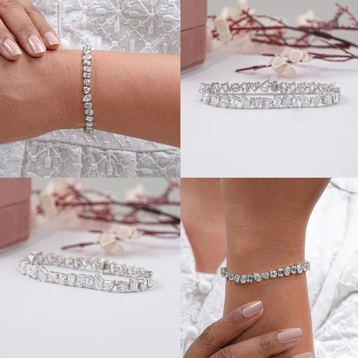 Brilliant Multi Shape Lab Diamond Bracelet