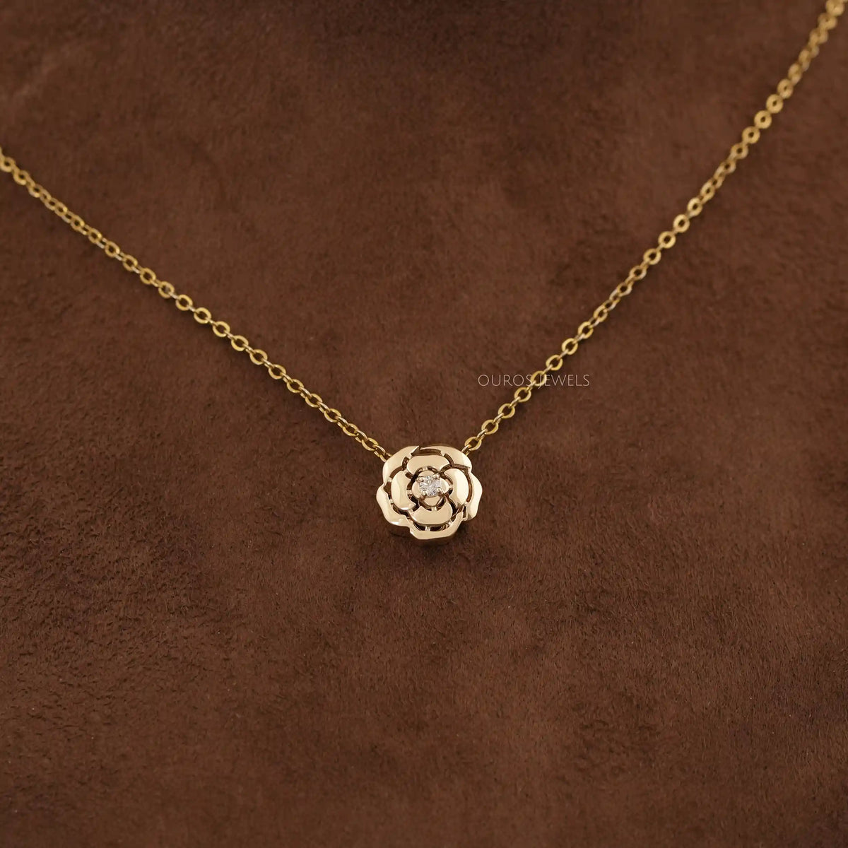 Chanel Camellia Diamond Necklace Ouros Jewels