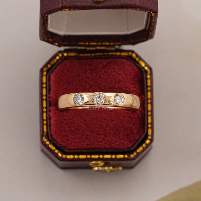 Gypsy Set Diamond Wedding Band