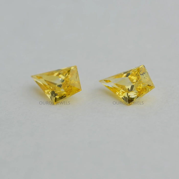 Yellow Kite Cut Lab Grown Diamond Matching Pair