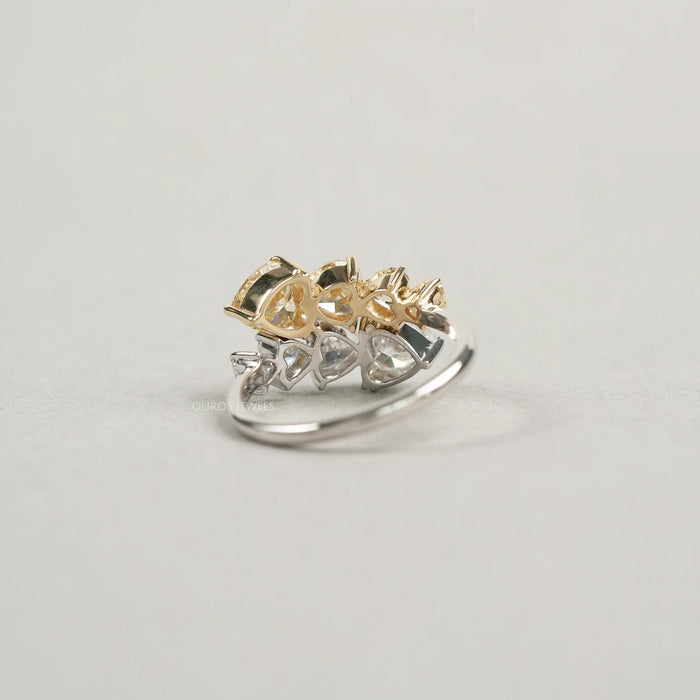 Yellow Heart Cut Lab Grown Diamond Bypass Ring