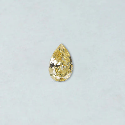 Yellow Pear Cut Lab Grown Diamond