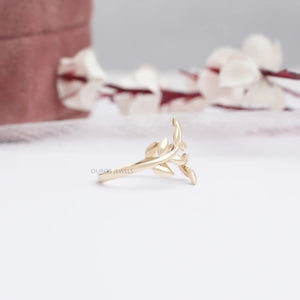 [Side View of Bypass Yellow Gold Ring]-[Ouros Jewels]