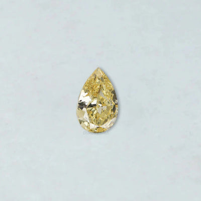 Yellow Pear Cut Lab Grown Diamond