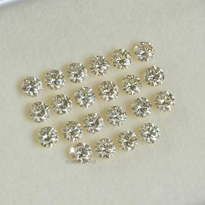 [Top View of Yellow Round Cut Diamonds]-[Ouros Jewels]