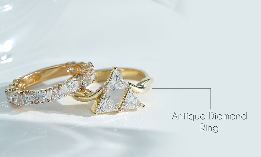 Image showing Anitque Shape Lab-Grown Diamond Engagement Rings