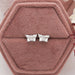 Front View of Butterfly Cut Diamond Stud Earrings.