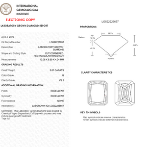 3.01 Carat Criss Cut Lab Grown Diamond